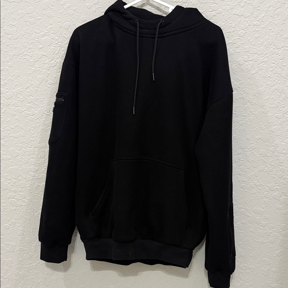 Unisex Black Hoodie with built in eye mask